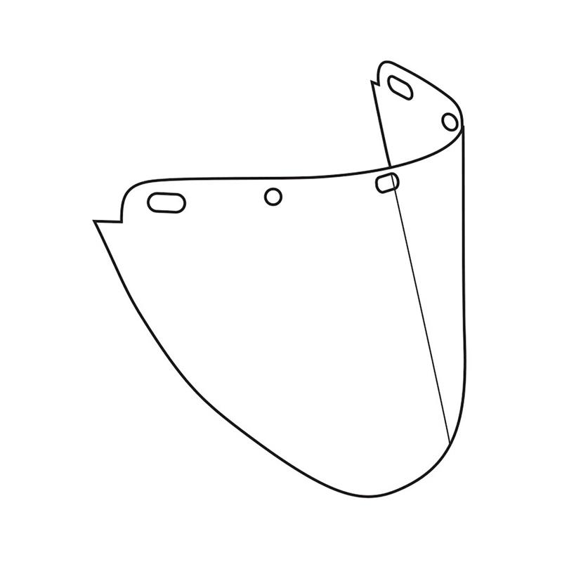 Image Visière sécurité asphérique polycarbonate 0.04' épais